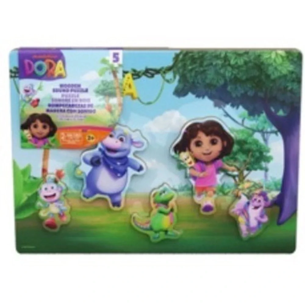 Nickelodeon Dora the Explorer Wooden Sound Puzzle 5 Piece Toddler Toy 6073216